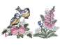 Preview: Dekoidee Vögelchen mit Sommer-Blumen