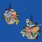 Preview: Spitzenbilder Blumenkörbchen aus Plauener Stickerei