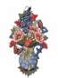 Preview: Spitzenbild Milchkanne mit Blumen Detailbild