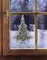 Preview: Fensterbild Weihnachtsbaum Weihnachtsdeko aus Plauener Spitze inkl. Saughaken