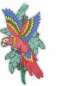 Preview: Fensterbild Papagei fliegend aus Plauener Stickerei