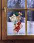 Preview: Fensterbild WEIHNACHTSKÄTZCHEN aus Plauener Spitze Fensterdeko Weihnachten