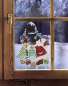 Preview: Weihnachtsfensterbild WEIHNACHTSMANN MIT LATERNE Weihnachtdeko Plauener Spitze