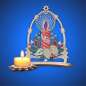 Mobile Preview: Teelichthalter Festliche Kerze Plauener Spitze - Holz Weihnachtsdeko Kerzenhalter