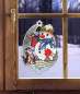 Mobile Preview: Schneemann mit Katze am Fenster dekoriert