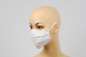 Preview: Mund-Nasen-Maske aus Stoff Größe M weiß-weiß mit Gummizug (waschbar bis 60 Grad, wiederverwendbar)