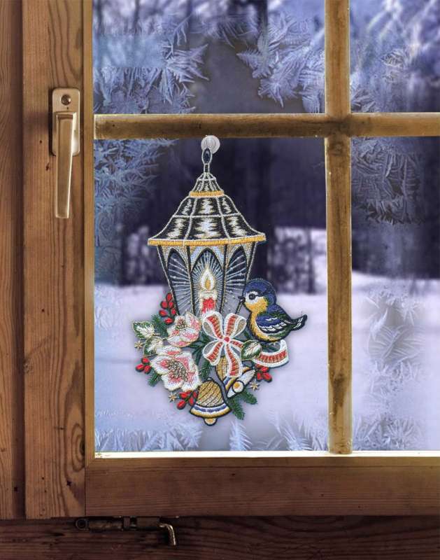 weihnachtlich-winterliches Fensterbild