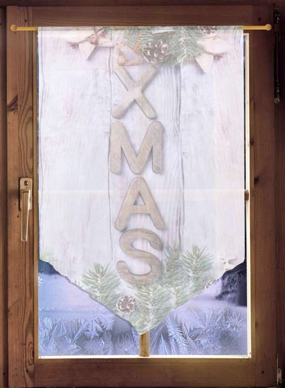 Scheibenhänger MERRY X-MAS weihnachtliche Landhaus-Deko in 2 Größen