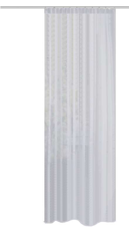 Gardinenschal USEDOM grau im Skandi-Look Längsstreifen 140 x 245 cm mit Gardinenband