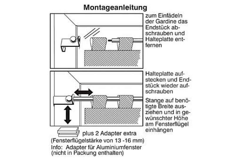 Montageanleitung für Spannstange Lisette