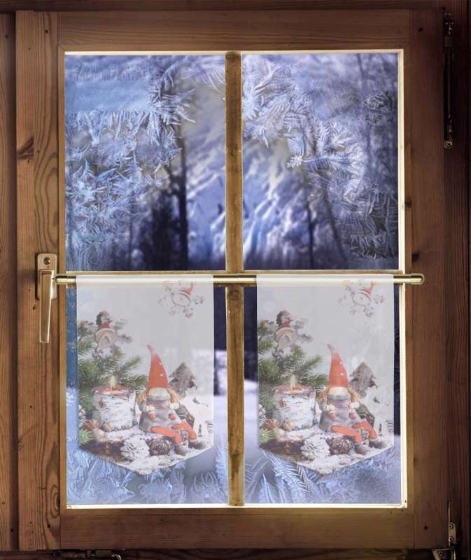 Scheibenhänger Weihnachtswichtel am Fenster