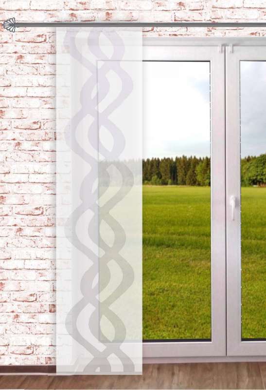 Schiebevorhang OSLO Farbe weiß 60x245cm (transparent)
