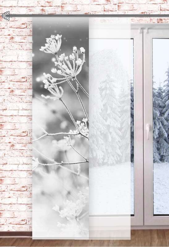 romantischer Schiebevorhang Frost