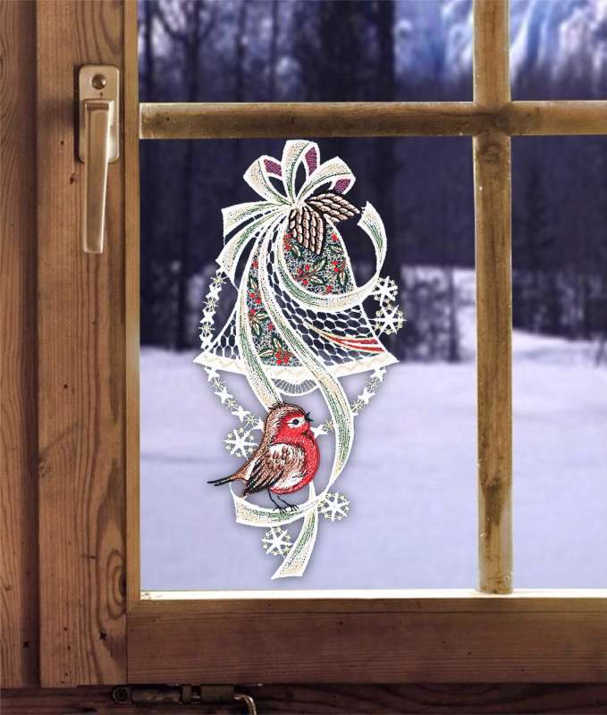 Fensterbild Winterglocke Dekobeispiel