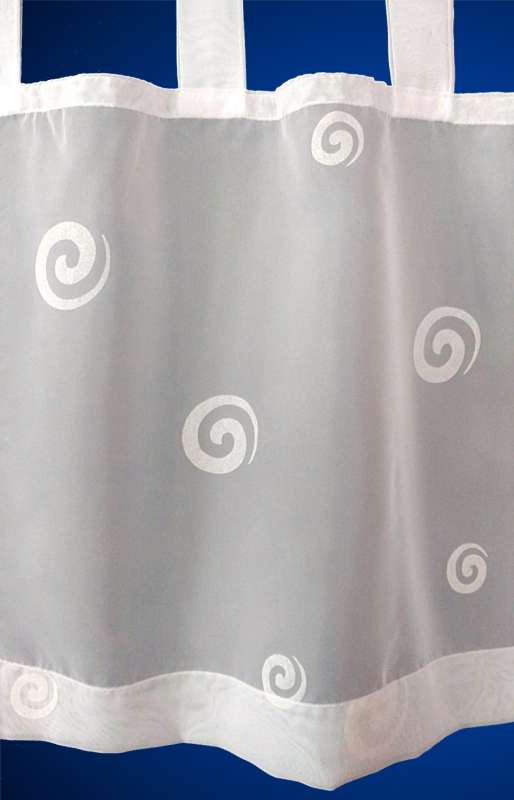 Scheibengardine ADRIAN mit Schlaufenaufhängung Farbe weiß 50x150cm (HxB)