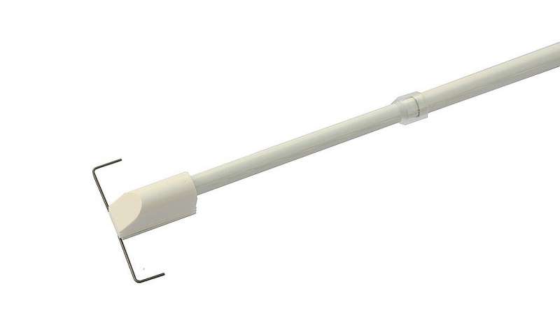 Klemmstange Klemmfix Flex für Scheibengardine Länge 40-60 cm Farbe weiß Fenster Gardine mit Schraubtechnik Ø 6/8 mm ohne bohren