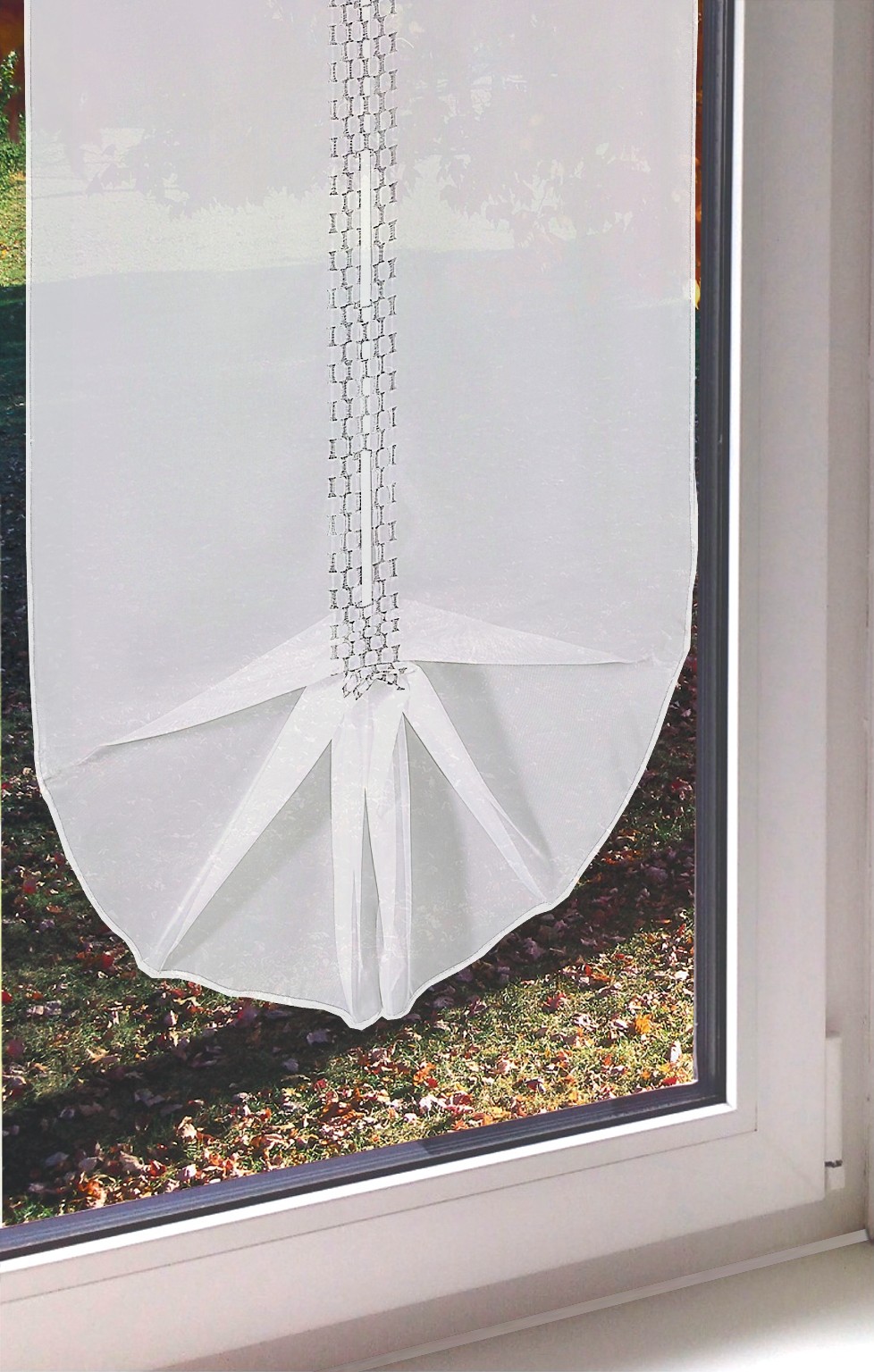 Binderollo Schwalbenschwanz Bistrogardine mit Stickerei Gardine 100 x 50 cm 