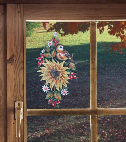 Fensterbild mit Herbstmotiv