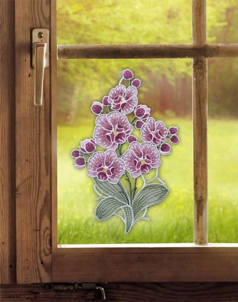 Fensterbild Orchideen - Fensterdeko für das ganze Jahr