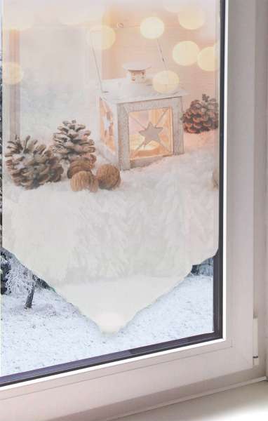 Weihnachts-Scheibenhänger WINTERLICHE LATERNE winterliche Landhaus-Deko in 2 Größen