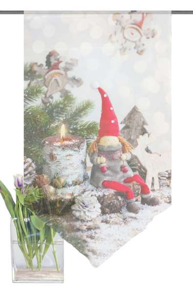 Weihnachts-Scheibenhänger WICHTEL winterliche Landhaus-Deko in 2 Größen