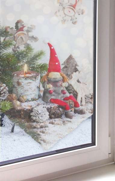 Weihnachts-Scheibenhänger WICHTEL winterliche Landhaus-Deko in 2 Größen