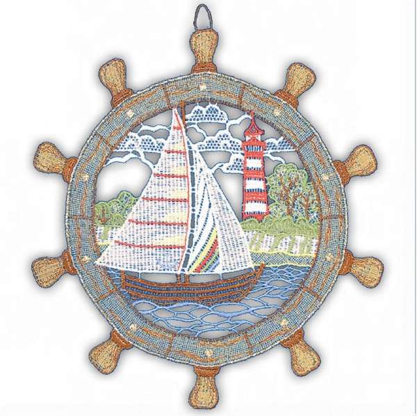 Fensterbild maritim mit Schiffs-Motiv