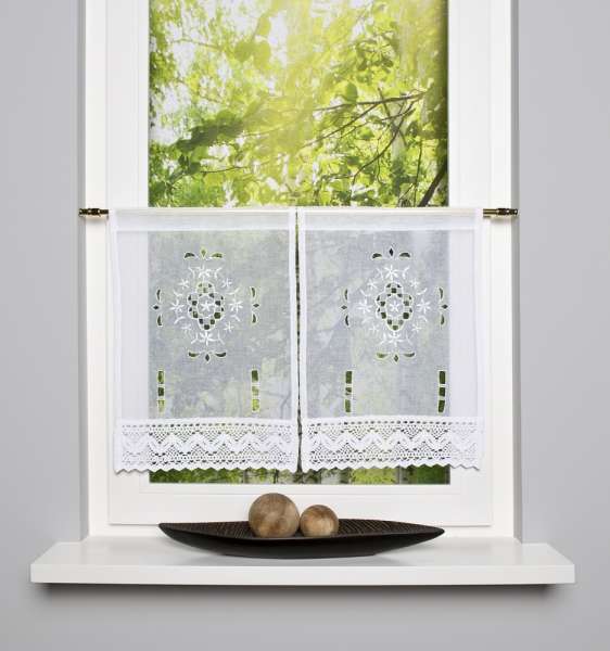 2er Set Scheibengardinen Fensterbilder FRENCH COUNTRY Landhausgardine