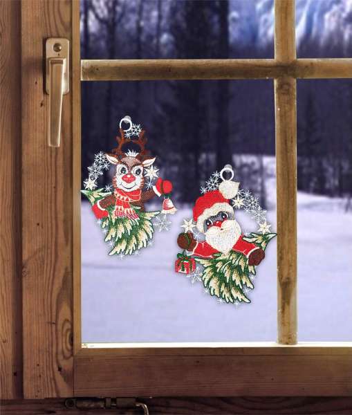 Fensterbild Santa & Rudoph Beispielbild