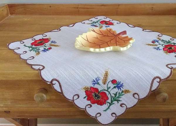 Tische-Decke mit Mohnblumenmotiv
