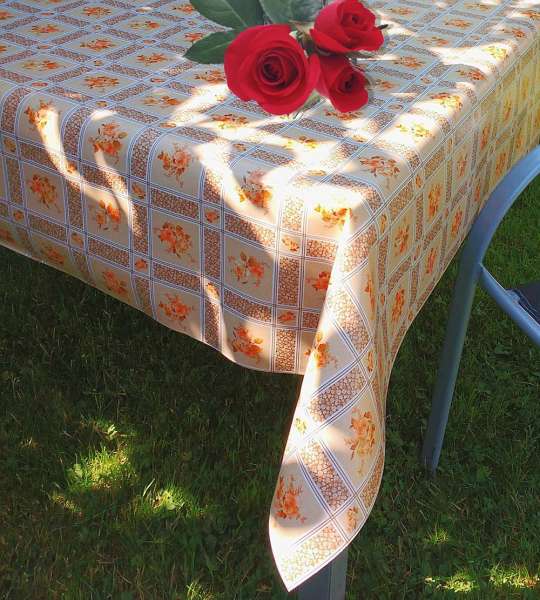 für den Außenbereich abwaschbare Tischdecke Little Rose