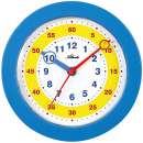 Atlanta 4481/5 Wanduhr für Kinder Kinderwanduhr Lernuhr blau leise ohne Ticken